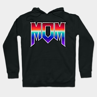 Mom Retro Neon Text Effect Hoodie